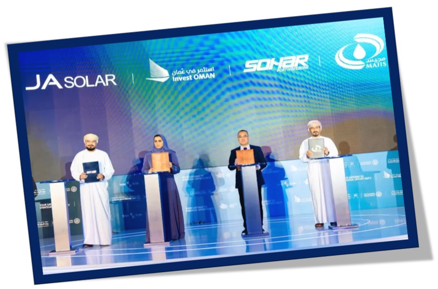 Sohar Freezone signed a land lease indenture with JA Solar [FZC] SPC for a solar power plant